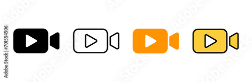 Free Download Video icon set vector. video camera sign and symbol. movie sign. cinema - GFXLoad