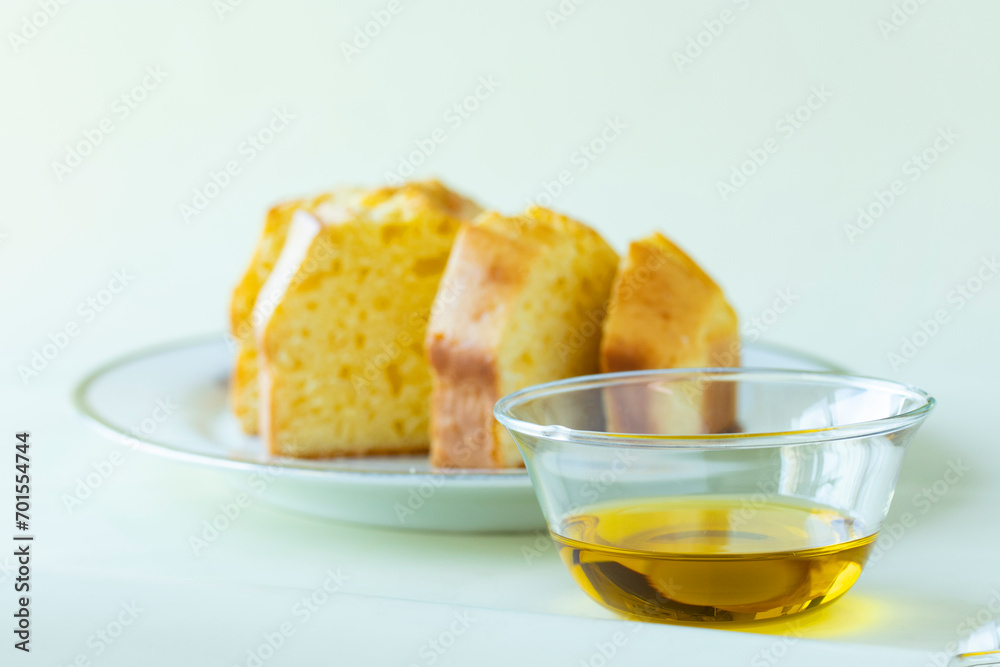 ヘルシーなオリーブオイルを使ったパウンドケーキ(バター不使用)(不飽和脂肪酸のオリーブオイル) ヘルシーなオリーブオイルを使ったパウンドケーキ(バター不使用)(不飽和脂肪酸のオリーブオイル)