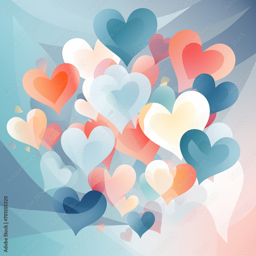 Abstract heart, vector, AI generated art Abstract heart, vector, AI generated art