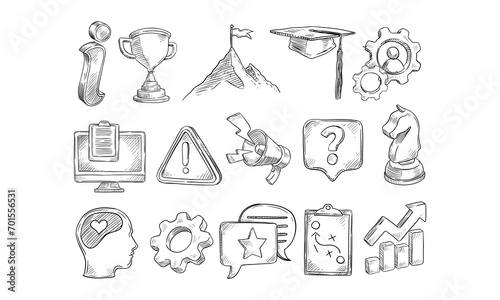 Mentoring and Training handdrawn collection