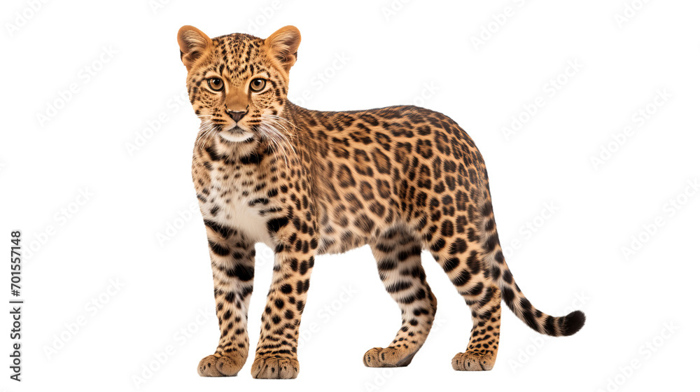 A fierce african leopard prowls in the shadows, its majestic presence and piercing gaze reflecting the untamed spirit of the wild A fierce african leopard prowls in the shadows, its majestic presence and piercing gaze reflecting the untamed spirit of the wild