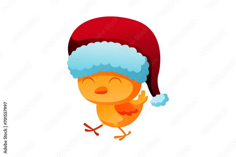 Cute Chick Winter Sticker Design Cute Chick Winter Sticker Design