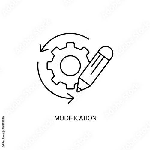 modification concept line icon. Simple element illustration. modification concept outline symbol design.