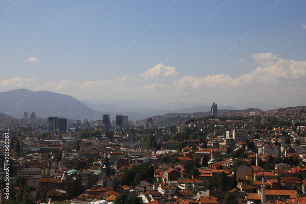 Skyline downtown Sarajevo, Bosnia and Herzegovina