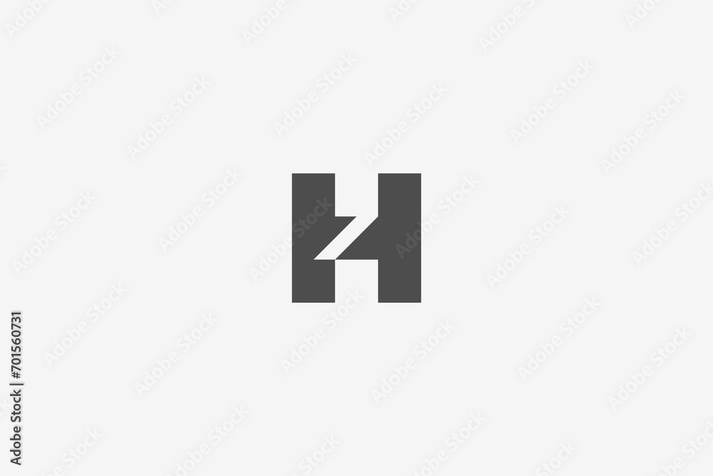 Illustration vector graphic of modern minimalist letter H. Good for logo
