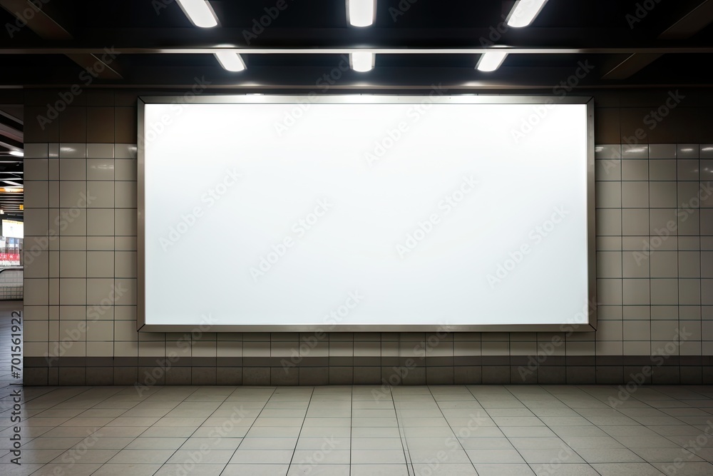 Empty white Blank Billboard or Advertising Poster in a City and Roadside Perfect Space for Promoting Your Brand Products.by Generative AI Empty white Blank Billboard or Advertising Poster in a City and Roadside Perfect Space for Promoting Your Brand Products.by Generative AI