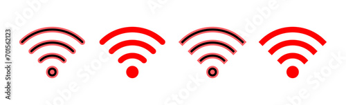 Wifi icon set illustration. signal sign and symbol. Wireless icon
