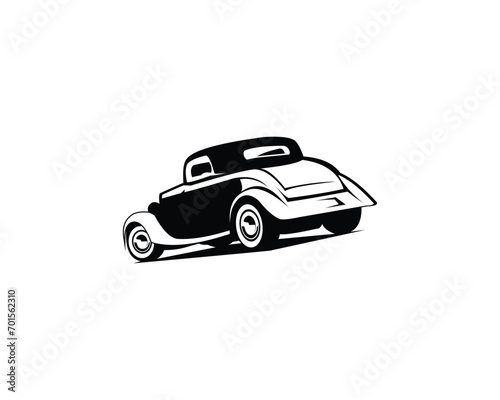 1932 ford coupe car silhouette logo concept emblem isolated © DEKI WIJAYA