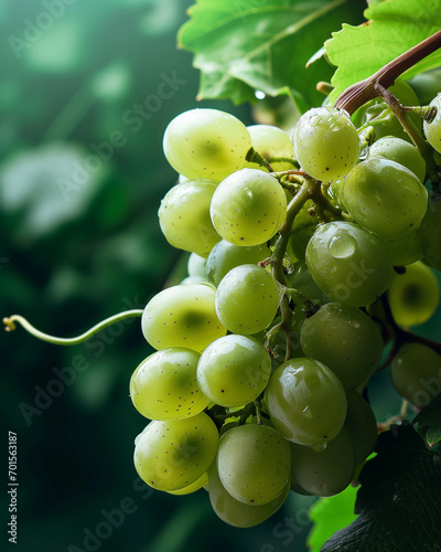 A Macro Symphony of Green Grapes photo