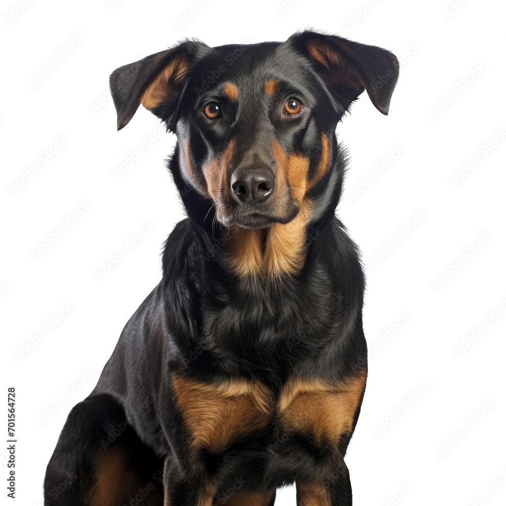 Beauceron dog, on transparent background. Beauceron dog, on transparent background.