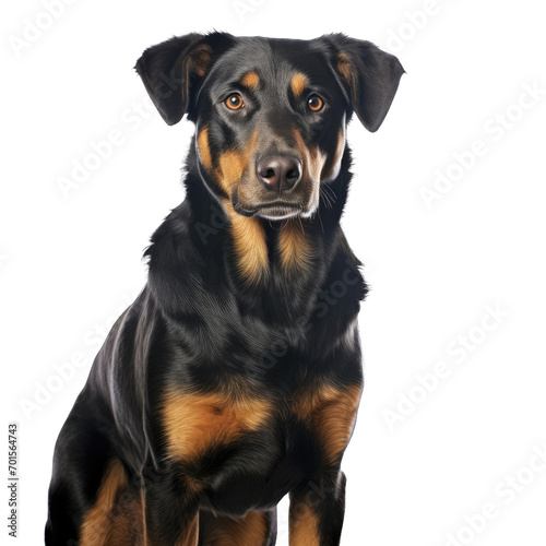 Beauceron dog, on transparent background. © WARASA