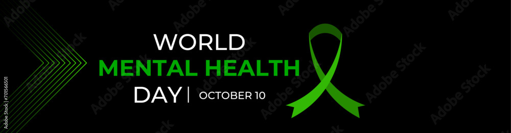 Fototapeta premium World Mental Health Day vector. Mental health background. Mental Health Day Poster, October 10. Important day Health awareness concept for banner, cover, flyer design. Vector illustration