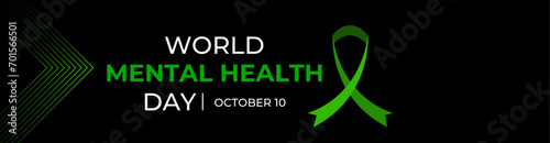 World Mental Health Day vector. Mental health background. Mental Health Day Poster, October 10. Important day Health awareness concept for banner, cover, flyer design. Vector illustration