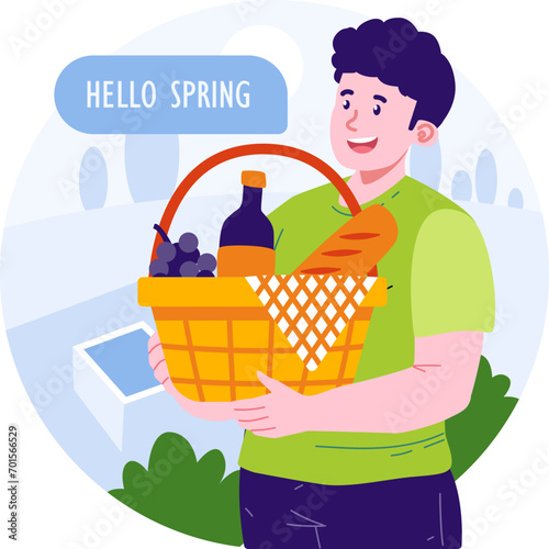 Spring Character Illustration