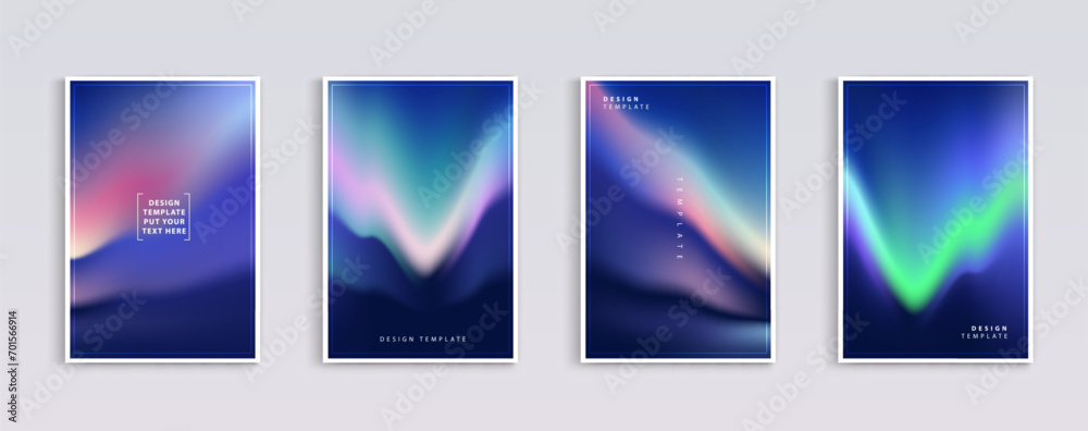 Set of covers design templates gradient abstract backgrounds of business. trendy modern design. applicable for landing pages, covers, brochures, flyers, presentations, banners. Vector design.