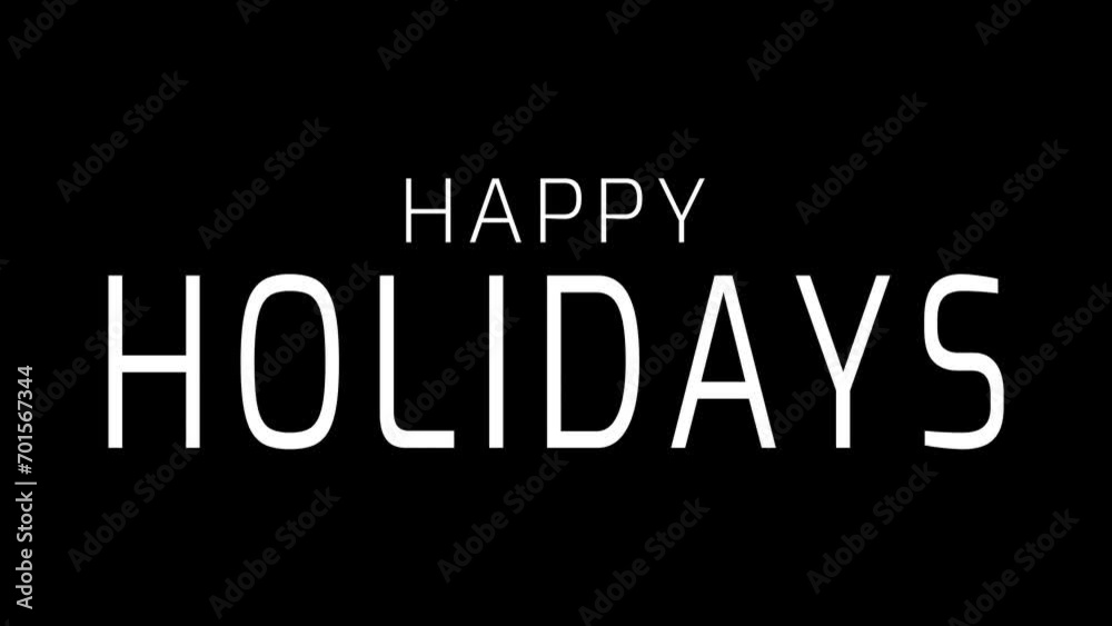 Happy holidays animation with cinematic blur text effect in black and white background. Suitable for holiday-themed designs, greeting cards, social media posts, and festive marketing materials. Happy holidays animation with cinematic blur text effect in black and white background. Suitable for holiday-themed designs, greeting cards, social media posts, and festive marketing materials.