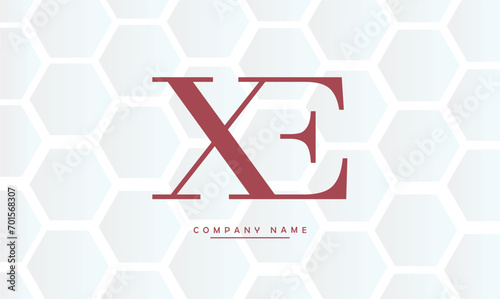 XE, EX, X, E Abstract Letters Logo Monogram