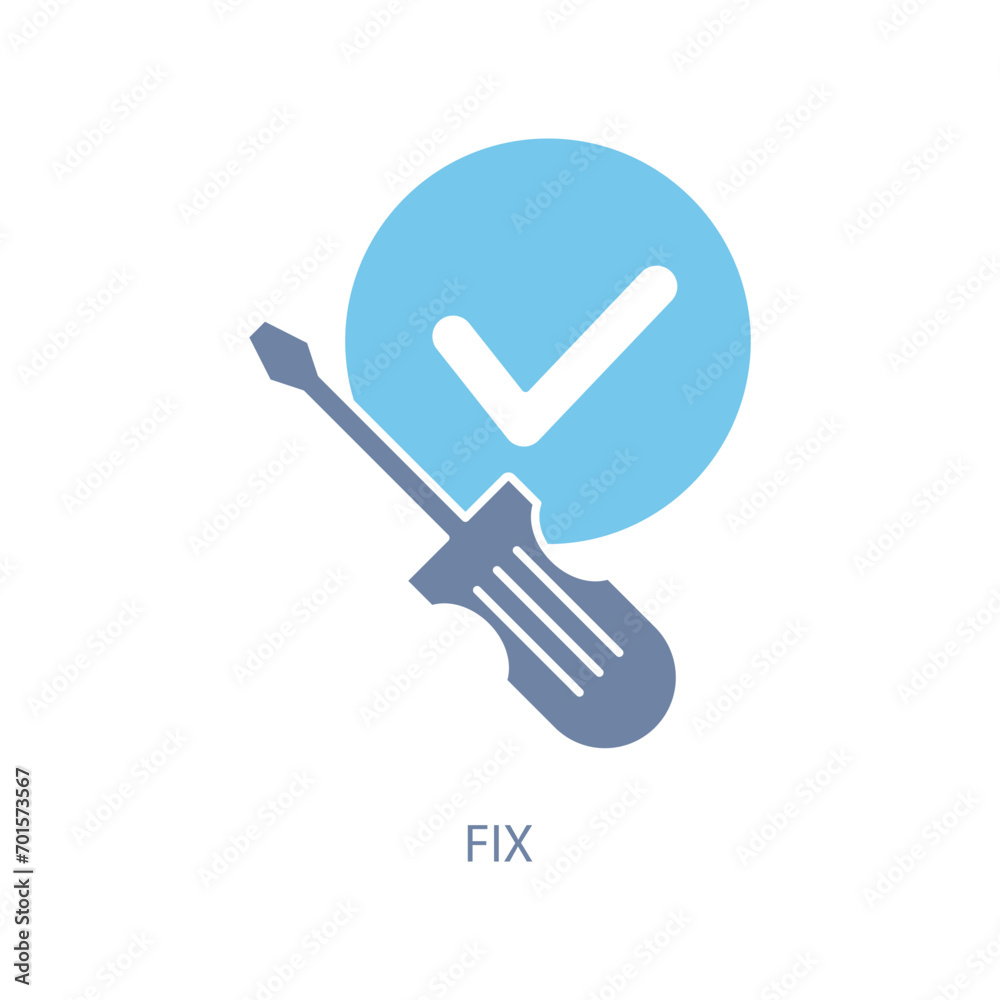fix concept line icon. Simple element illustration. fix concept outline symbol design. fix concept line icon. Simple element illustration. fix concept outline symbol design.