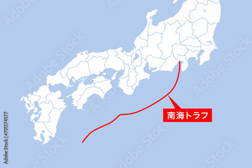 南海トラフ地震の警戒マップ