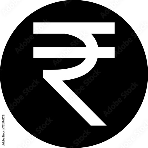 Indian rupee coin icon