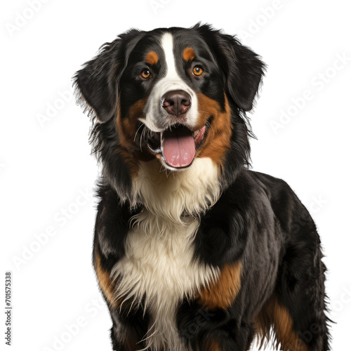 Bernese mountain dog, on transparent background.