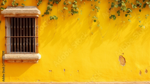 old yellow window