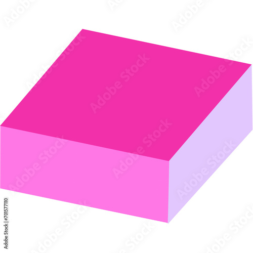 3D Cube icon. modeling cubes in top and front view isolated for Symbol, logo illustration. Pixel perfect vector graphics