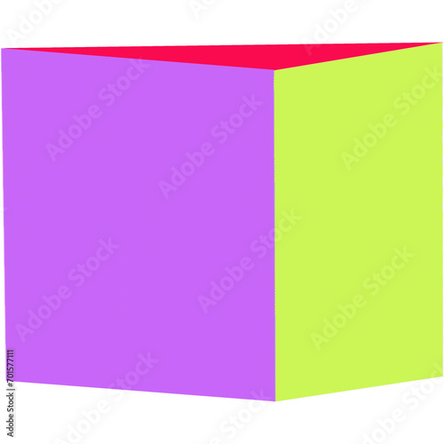 3d triangular prism model icon on transparent background. 3d triangular prism. Abstract concept of graphic elements for your design, app, for Symbol, logo illustration. Pixel perfect vector graphics