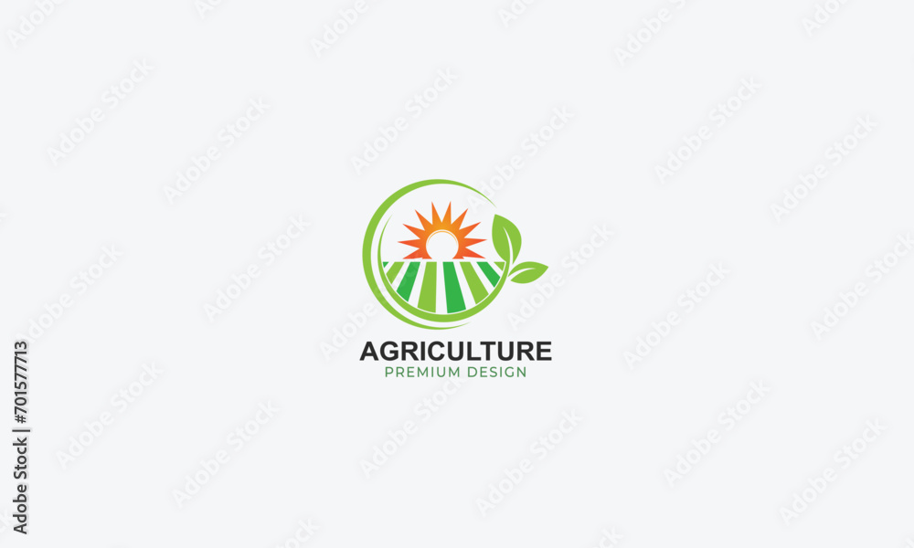agriculture and natural farm logo design vector template agriculture and natural farm logo design vector template