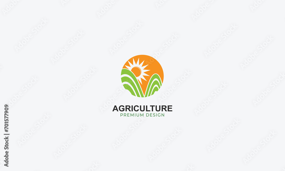 agriculture and natural farm logo design vector template agriculture and natural farm logo design vector template