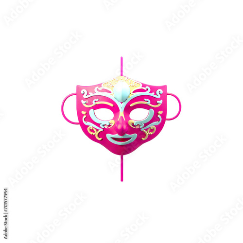 candle with a mask