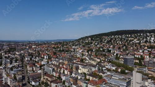view of the city of Lausanne in Switzerland