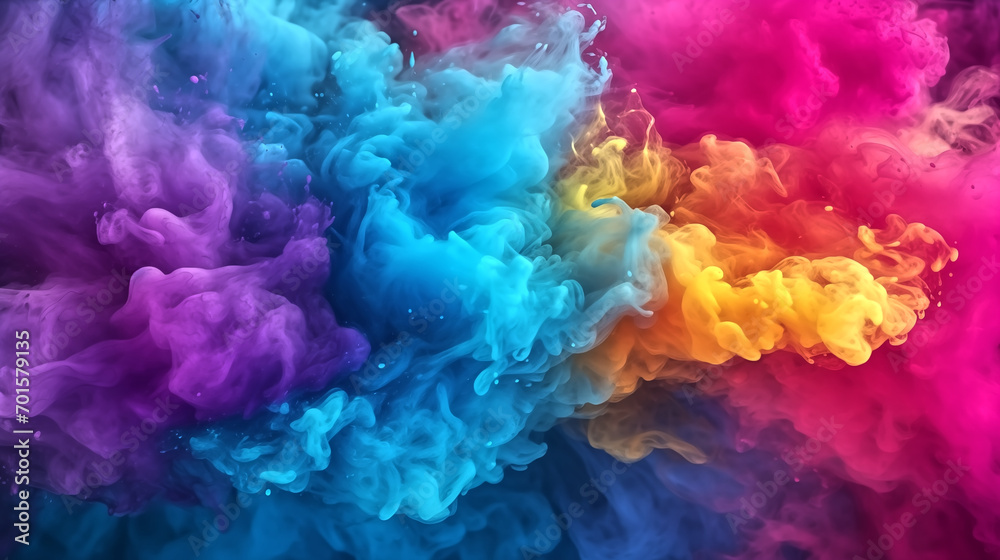 abstract vivid colorful powder background