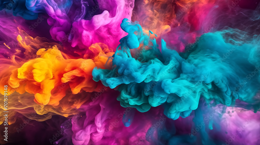 abstract vivid colorful powder background