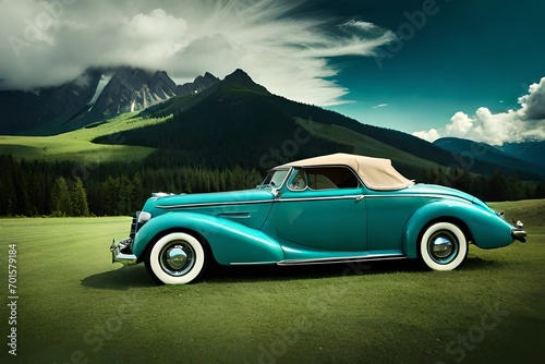 car in the mountains