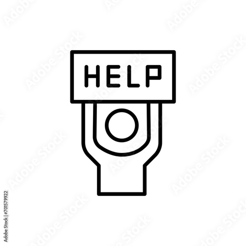 Help people outline icons, minimalist vector illustration ,simple transparent graphic element .Isolated on white background