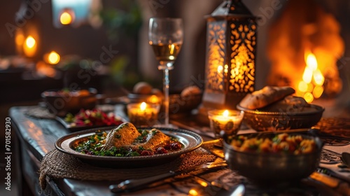 Ramadan Iftar Gathering with Moroccan Flair  Traditional Dishes  Lanterns  and Spices - A Night of Culture and Cuisine  Experience Culinary Delights  Arabic Dining  Lantern-Lit Evenings  and Gourmet.