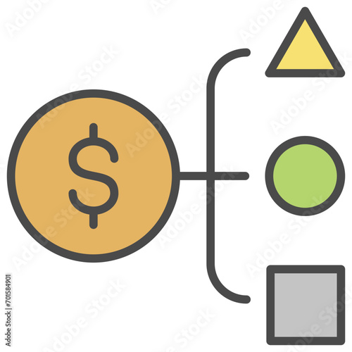 Diversify Family Outline Color Icon