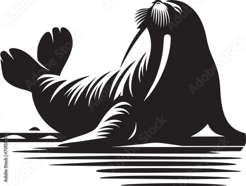 Silhouette of a Sea Lion