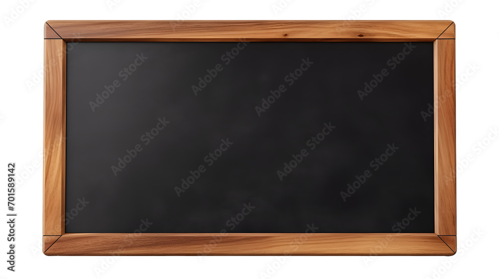 Blank blackboard in wooden frame isolated on transparent or white background Blank blackboard in wooden frame isolated on transparent or white background