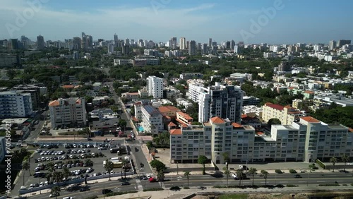 Aerial view of Santo Domingo from Malecon area in Domincan Republic photo