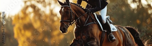 Equestrian jumpingsport banner © kramynina