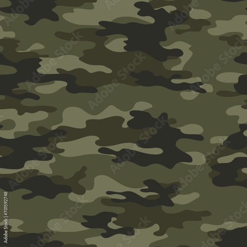 
Fashion camouflage khaki pattern seamless army background, forest hunting print disguise, urban fashion design, paper, fabric