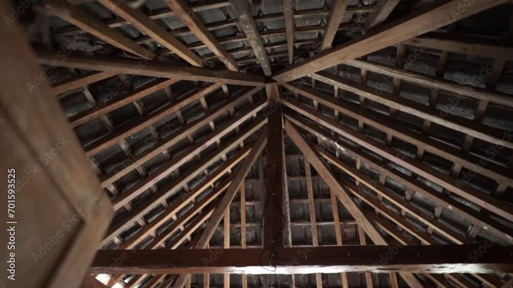 wooden roof in traditional Javanese style wooden roof in traditional Javanese style