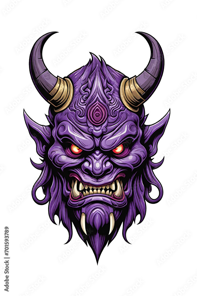 Purple dragon mascot on transparent background Purple dragon mascot on transparent background