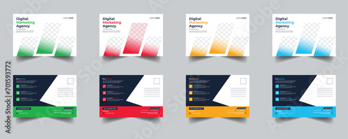 Modern Creative Corporate Post Card Template, Vector Template for Opening Invitation Editable, Professional Business Postcard Design, Event Card Design, Invitation Design, Direct Mail EDDM Template