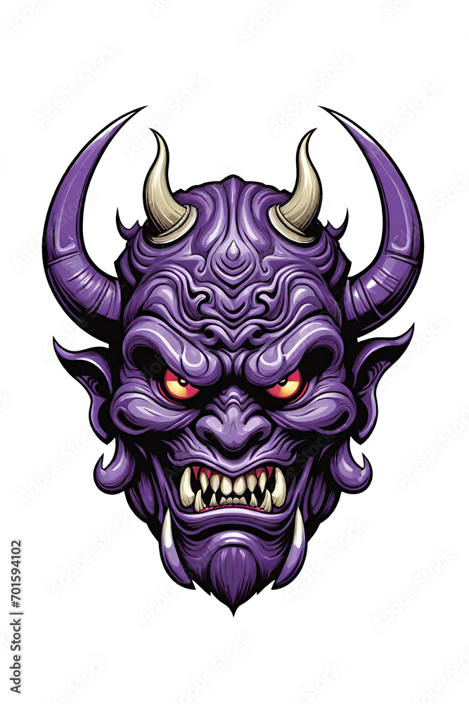 Fototapeta premium Purple dragon mascot on transparent background