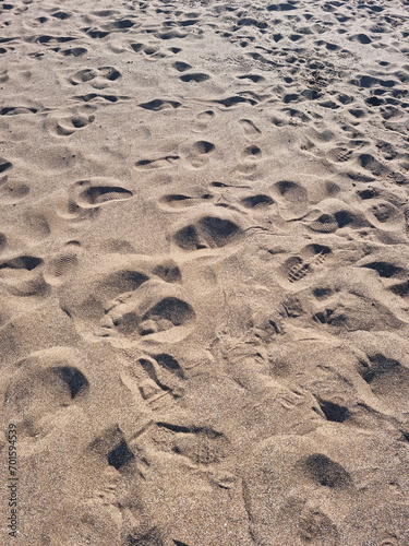  These are shoe prints in the sand.