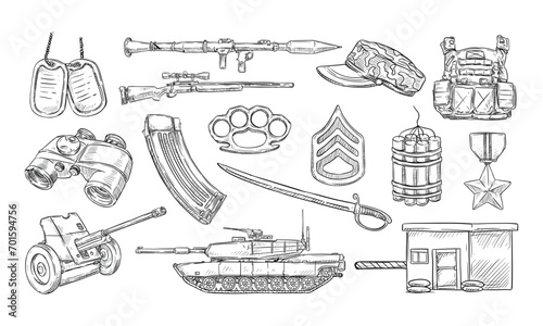 Army handdrawn collection