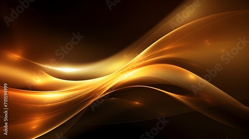 Luxury bright golden curve on black backgrounds